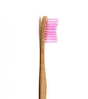 Humble Brush Roze Volwassen, tandenborstel, bamboe tandenborstel, milieuvriendelijke tandenborstel, c02 neutraal, plastic vrij 