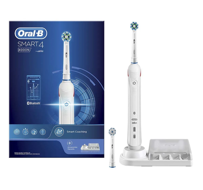 Oral-B Smart4 4000N Elektrische tandenborstel Wit, 1 Stuk